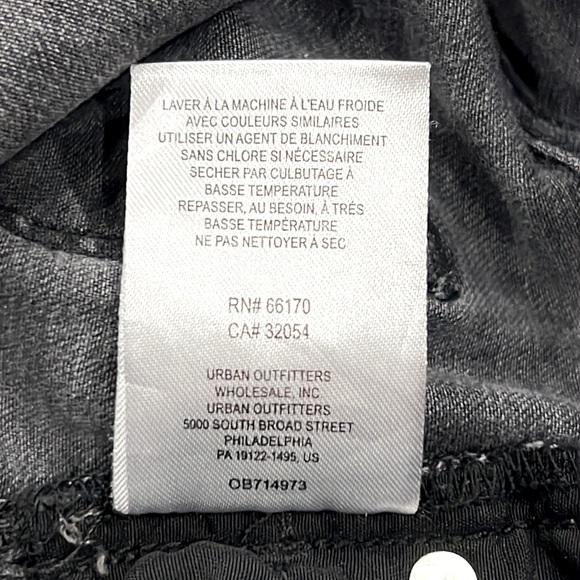 Free People Gray Cropped Frayed Hemline Straight Leg Jean - Picture 8 of 9